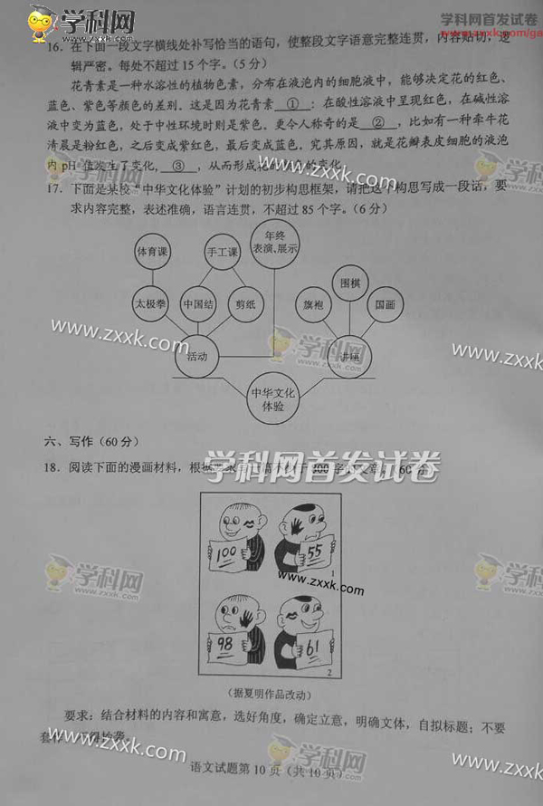 2016河南高考语文试题及答案.jpg 2016河南高考语文试题及答案.jpg