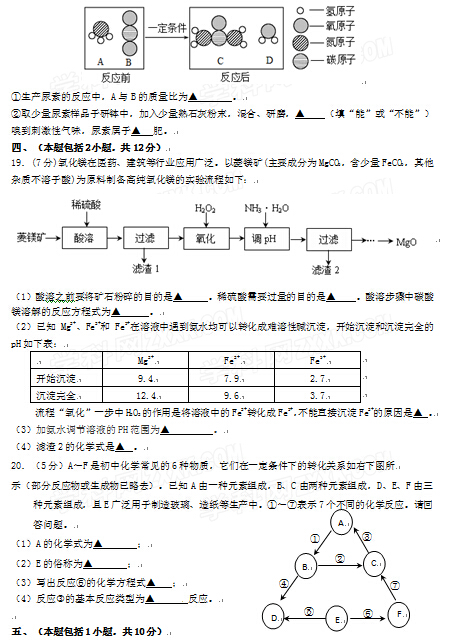 2016南京玄武区中考二模化学试题及答案