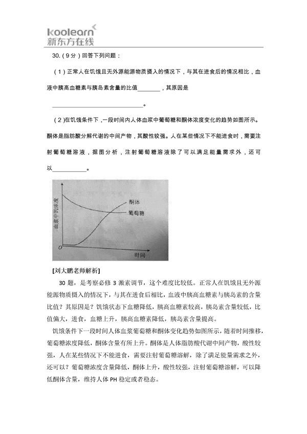 刘大鹏解析2016新课标3卷高考生物试题(二)