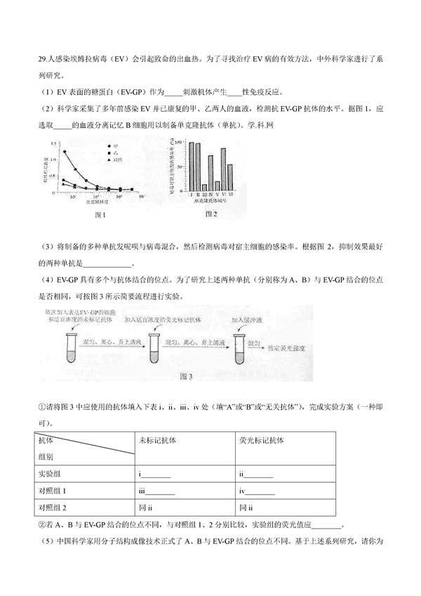 2016北京高考理科综合试题