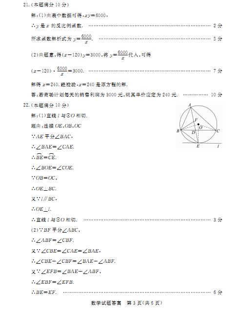 2016山东德州中考数学答案