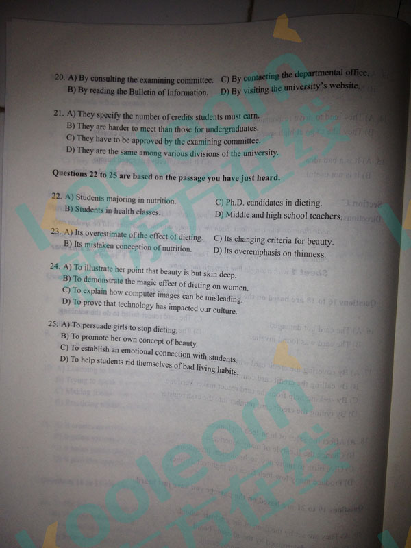 2016年6月英语四级听力试卷及答案 2016年6月英语四级听力试卷及答案