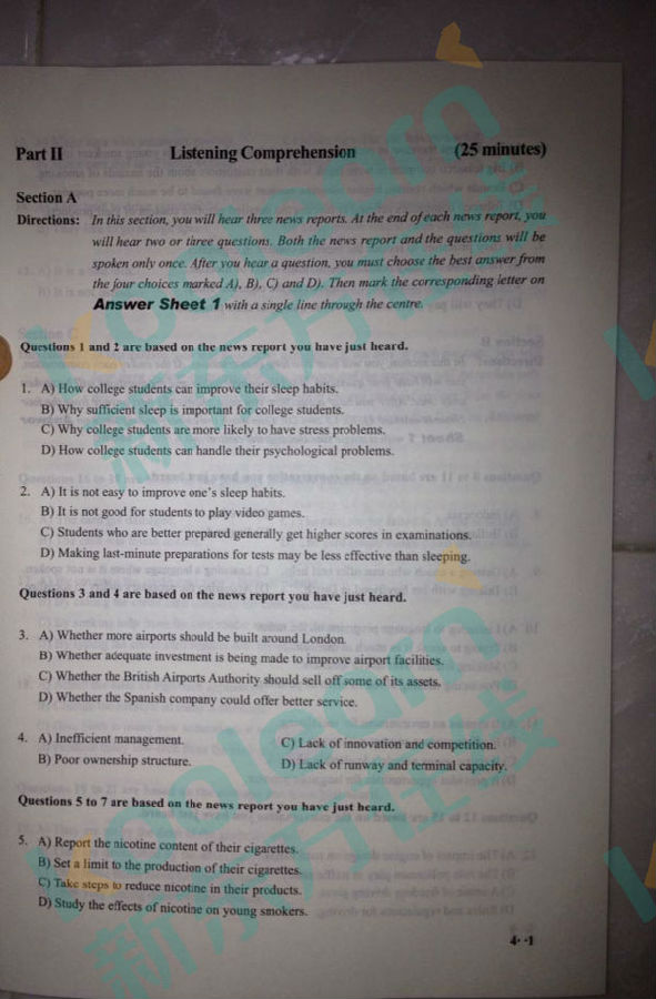 2016年6月英语四级听力真题试卷.jpg 2016年6月英语四级听力真题试卷.jpg