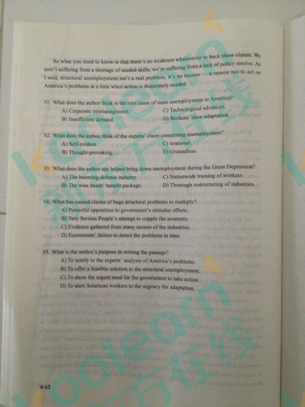 2016年6月英语六级真题下载第一套已发布 2016年6月英语六级真题下载第一套已发布