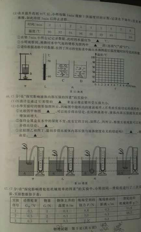 2016江苏泰州中考物理试题