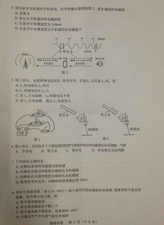 2016广东广州中考物理试题及答案