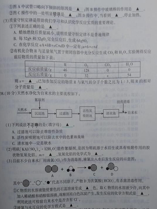 2016江苏连云港中考化学试题及答案