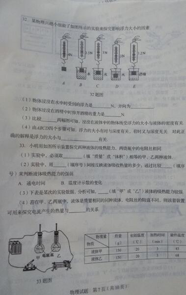 2016山东临沂中考物理试题