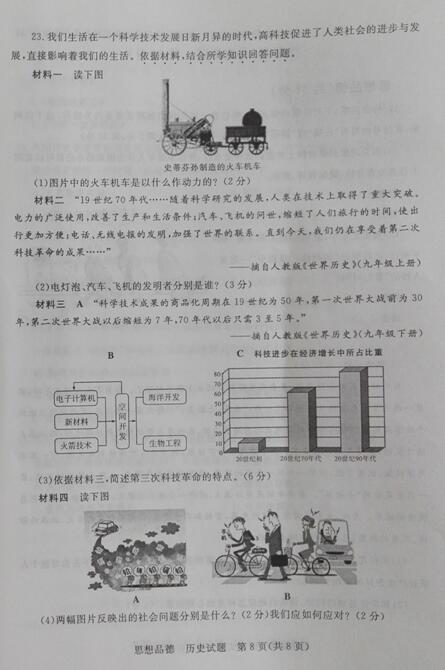 2016山东枣庄中考政治试题