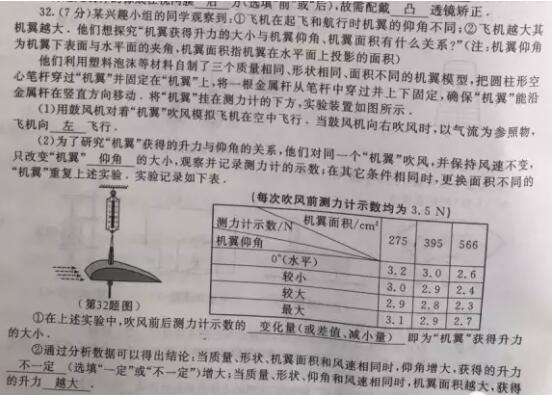 2016陕西中考物理试题