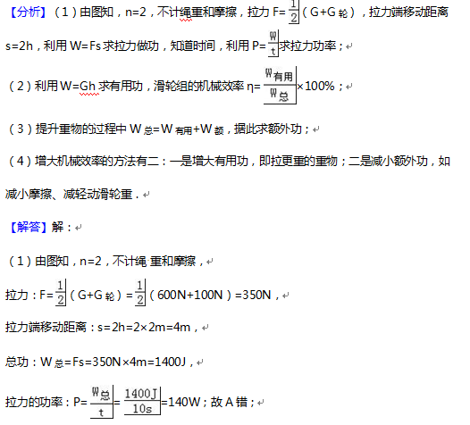 2016丹东中考物理答案