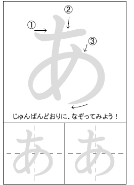 > 正文   初学50音图的同学们,一定要严格按照正确的日语平假名书写