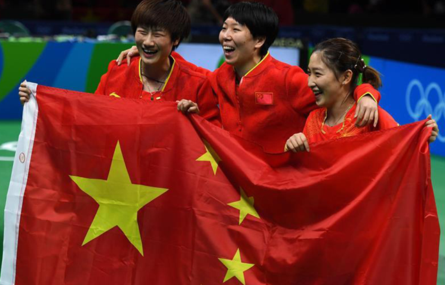 不可战胜的神话!中国女子乒乓球队成功卫冕(图)