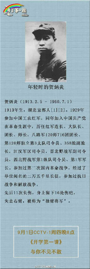 2016《开学第一课》长征故事之老板贺炳炎