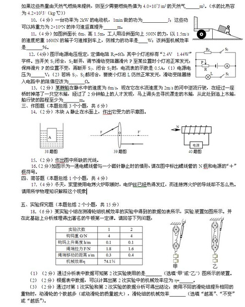 2016四川德阳中考物理试题