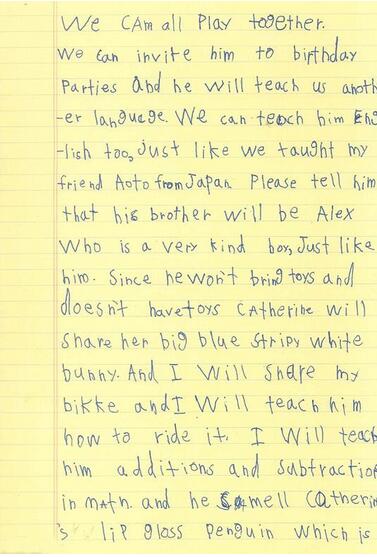 男童致信奥巴马 为小难民申诉催人泪下