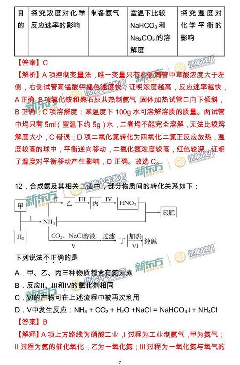 2016-2017年北京海淀高三期中化学试题及答案解析