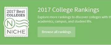 Niche公布2017美国大学排名前100榜单
