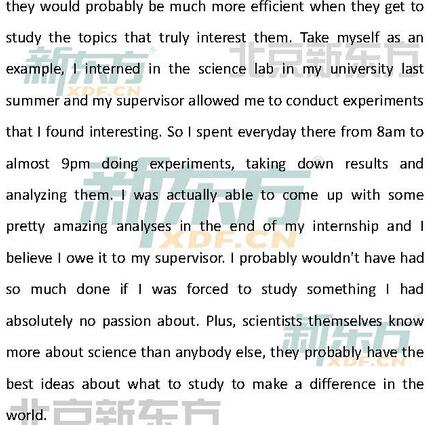 托福口语模板:什么决定科学家的研究领域