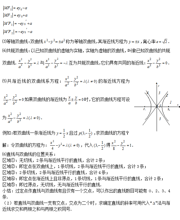 高中数学知识点汇编：第八章《圆锥曲线方程》