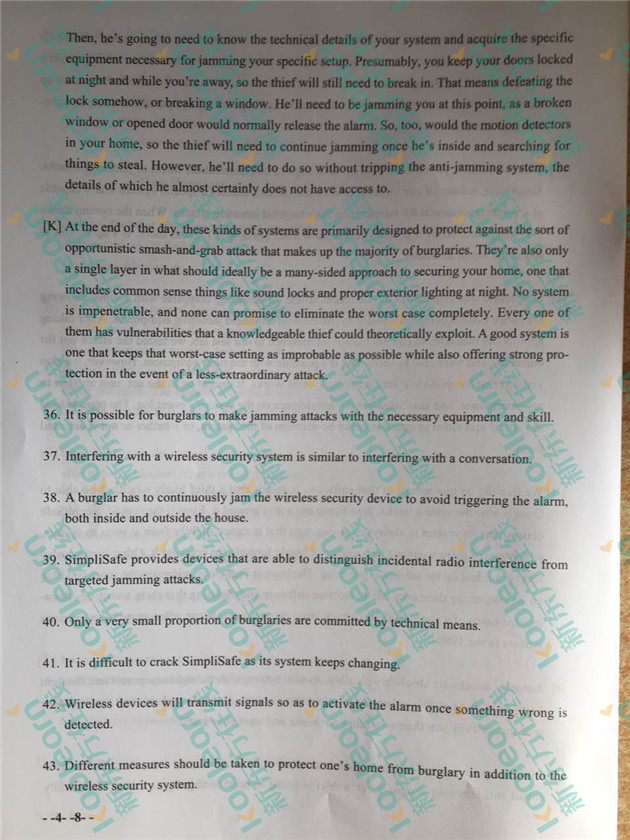 2016年12月英语四级真题卷一