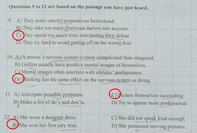 2017年6月英语六级试卷及答案第一套 2017年6月英语六级试卷及答案第一套