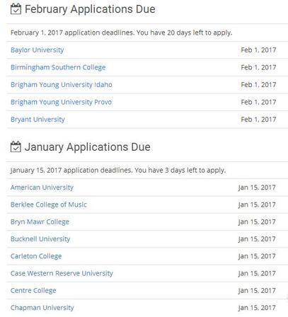 美国大学申请截止时间为2017年1月1日以后的学校名单