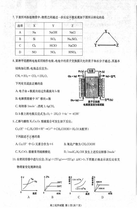 2017合肥一模化学答案