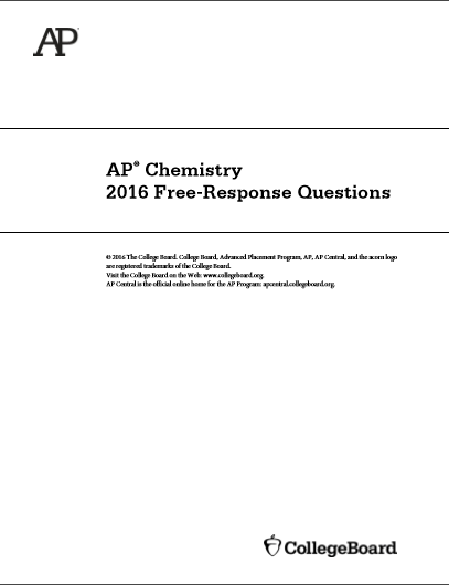 2016年AP化学frq真题下载(PDF版)
