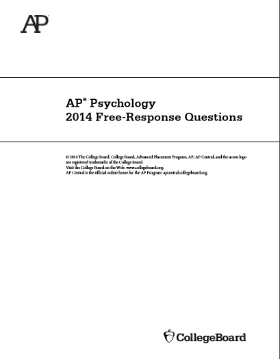 2014年AP心理学 frq真题下载(PDF版)