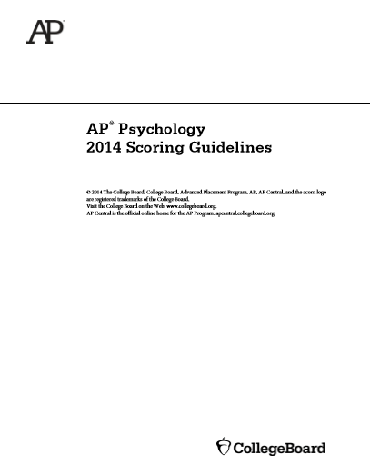 2014年AP心理学 sg真题下载(PDF版)