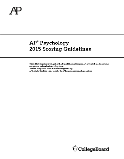 2015年AP心理学 sg真题下载(PDF版)