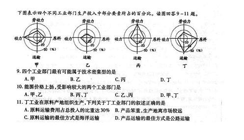 2017南昌一模地理试题及答案