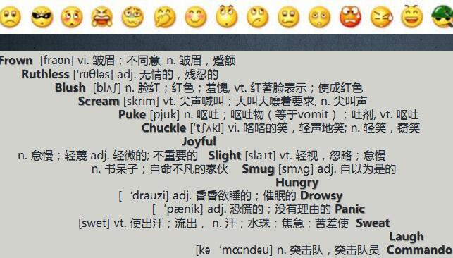 托福词汇趣味学习:微信表情包里的英文词汇