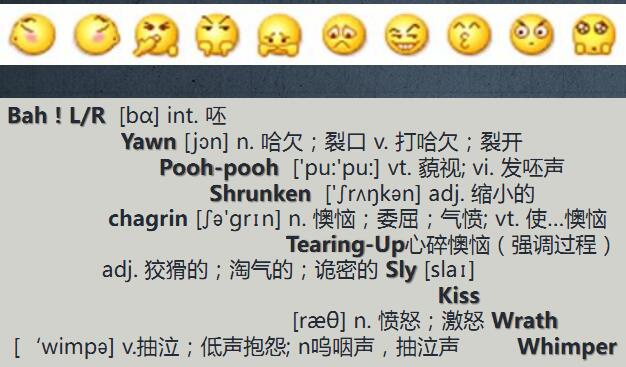 托福词汇趣味学习:微信表情包里的英文词汇