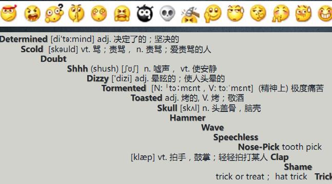 托福词汇趣味学习:微信表情包里的英文词汇