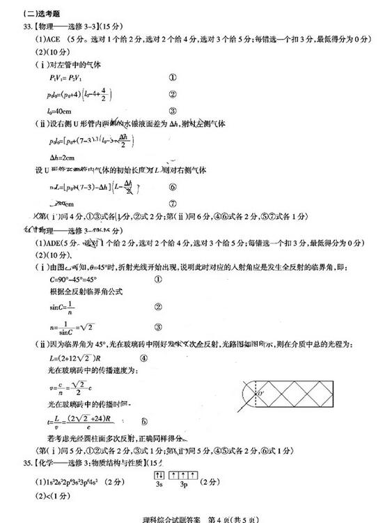 2017山西一模理综试题