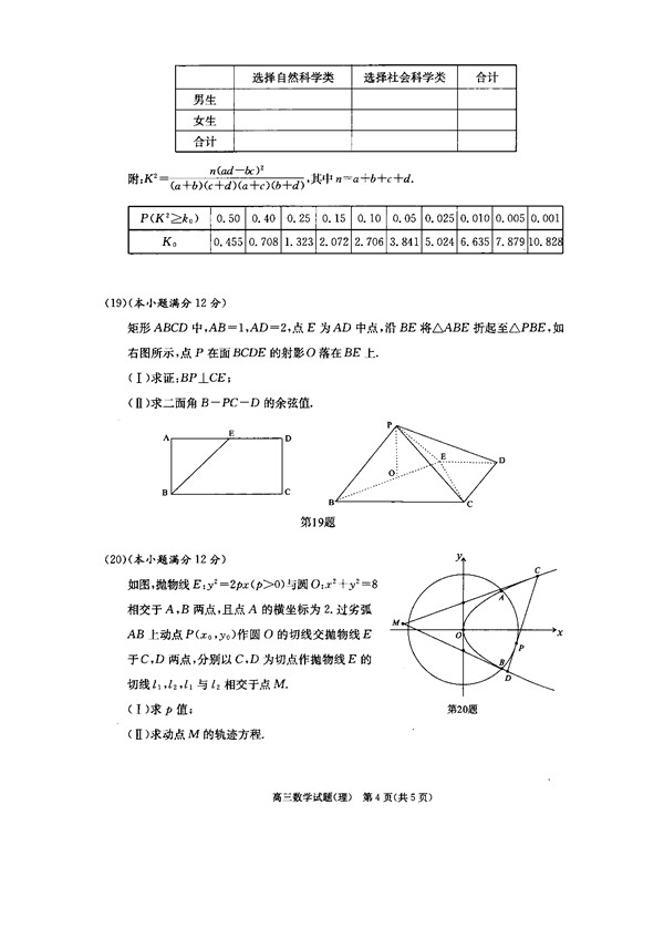 2017合肥二模理科数学试题及答案