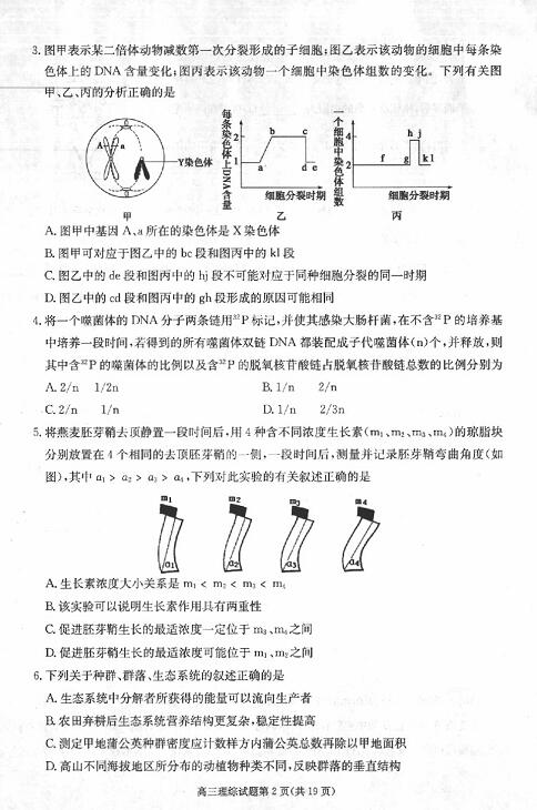 2017合肥二模理综试题及答案