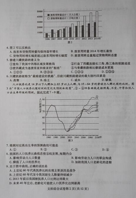 2017东北三省三校二模地理试题及答案