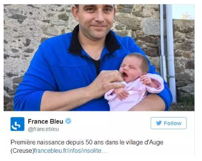 法国小镇50年迎来第一个新生儿的真相(组图)