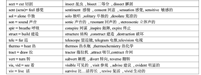 252个常用英语词根