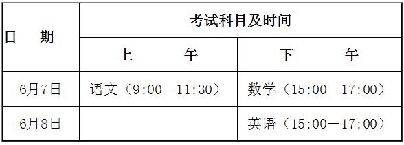 2017年广东高考考试科目及时间确定：6月7日-8日