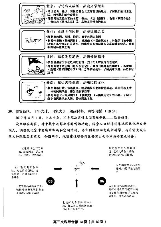 2017北京丰台区高三二模文综试题及答案