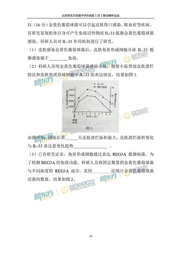 2017北京朝阳区高三二模理综试题答案解析