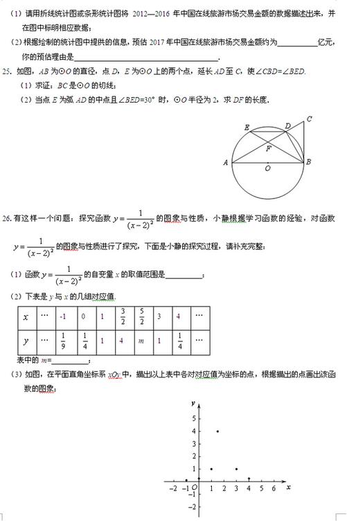 北京昌平区2017中考二模数学试题