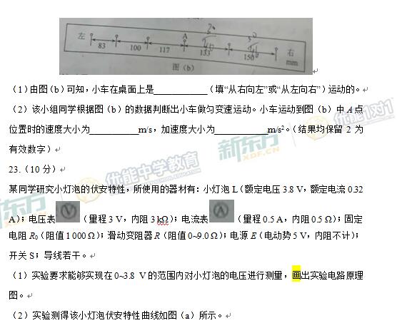 2017福建高考理综试题及答案