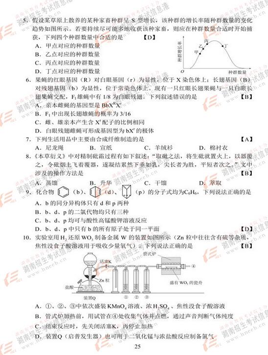 2017山东高考理综试题及答案