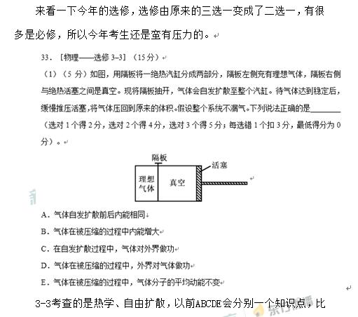 新东方名师张雯解析2017新课标全国卷2高考物理答案