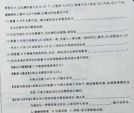 山东滨州2017中考化学及答案